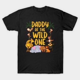 Daddy Of The Wild One Zoo Birthday Safari Jungle Animal T-Shirt